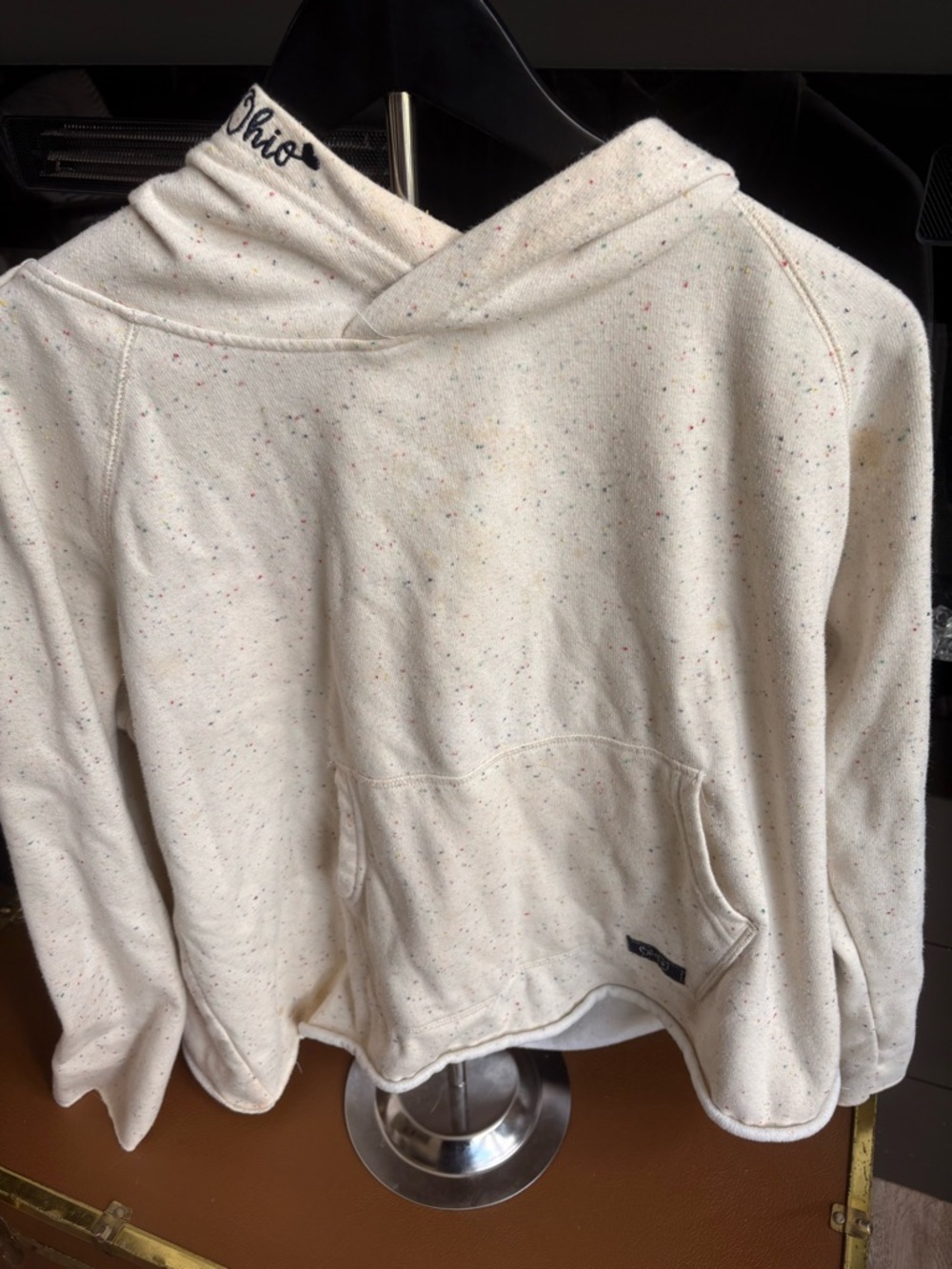 State of Mind Cream Speckled Cowl Hoodie